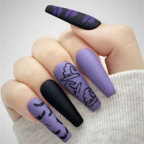 Black And Purple Nails