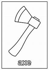Axe Coloring Page For Kids 47112510 Vector Art At Vecteezy sketch template