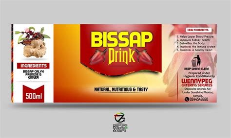 WENNYPEG BISSAP DRINK(SOBOLO) PRODUCT LABEL DESIGN (BY 7GRAFFIX) in 2021 | Label design, Drink ...