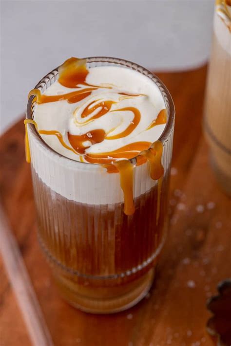 Starbucks salted caramel cold foam cold brew recipe - Lifestyle of a Foodie