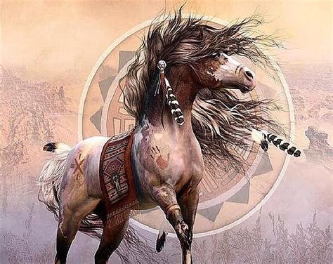 Horse Warrior Diamond Painting | Native american horses, Native ...