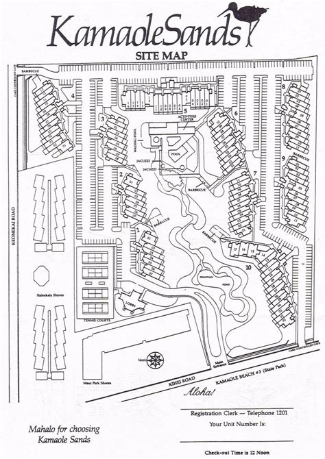 Map Layout Kamaole Sands