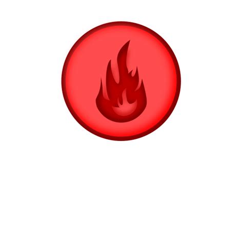 Vector image of round red fire sign | Free SVG