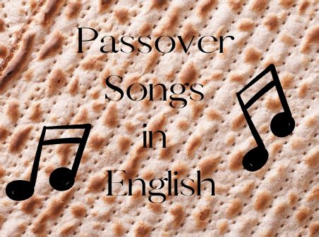 Passover Song Lyrics in English – The Kosher Hub Home of all Things Jewish