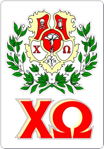 Chi Omega Crest - Shield Decals SALE $4.95. - Greek Gear®