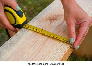 Woman Carpenter Makes Pencil Markings On Stock Photo 2023728581 | Shutterstock