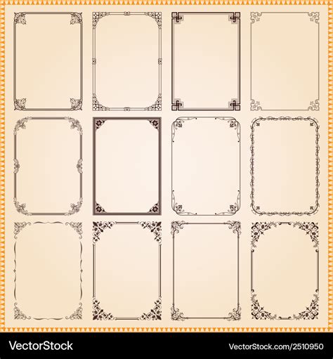 Decorative vintage frames and borders Royalty Free Vector