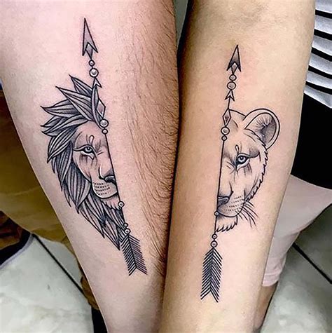 Lion Couple Matching Temporary Tattoo Couple Fake Tattoo - Etsy