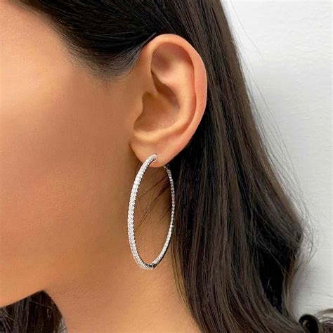 Discover more than 72 oversized diamond hoop earrings best - 3tdesign.edu.vn