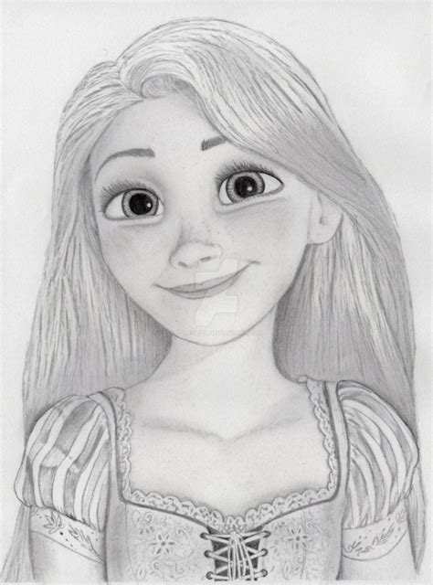 Rapunzel Pencil Drawing | Pencil Art Drawing