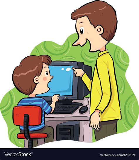 Computer Learning Royalty Free Vector Image - VectorStock