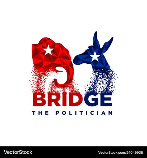 Politic logo design democrat republican Royalty Free Vector