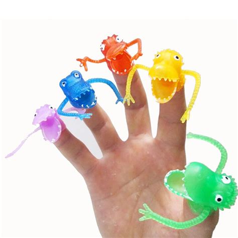 HIINST Creative 10 Pcs / Set Finger Puppets Plastic Dinosaur Finger Toys Mini Kids Toy D# ...