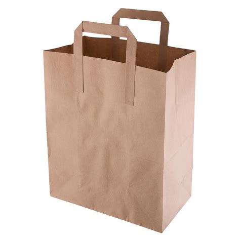 Fiesta Compostable Recycled Brown Paper Carrier Bags Medium (Pack of ...