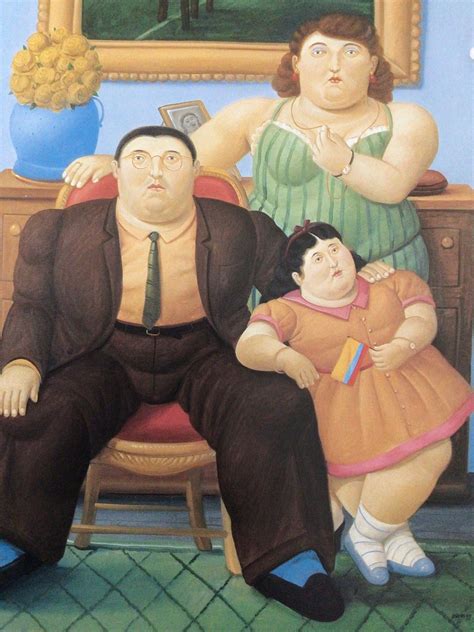 Fernando Botero, Columbian Family, Book Print for Framing, Naive Art ...