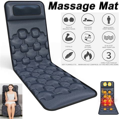 iMeshbean Massage Mat, Back Heating Pad Full Body Massage Pad, 16 ...