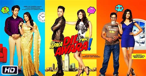 Hai Apna Dil Toh Awara movie poster with 3 couples photo - Hai Apna Dil Toh Awara movie poster ...