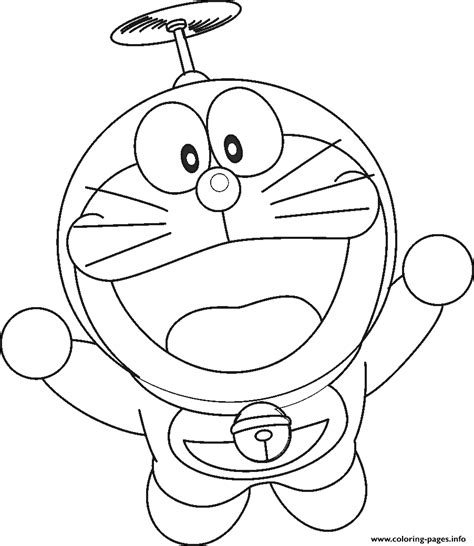 Flying Doraemon 692b Coloring Pages Printable