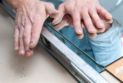 How To Cut Mirror For DIY Mirrored Furniture - Salvaged Inspirations