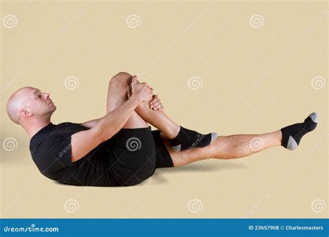 Pilates Position - Single Leg Stretch Stock Photo - Image of exercise ...