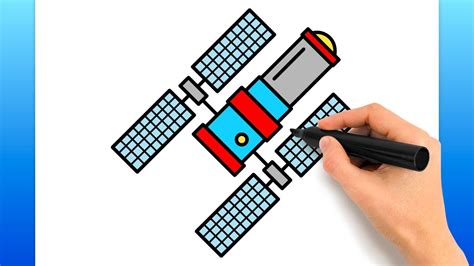 How To Draw A Space Station (Easy Drawing Tutorial) - YouTube