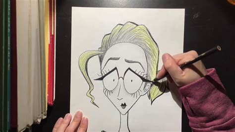 Drawing Tim Burton-Style Portraits - YouTube