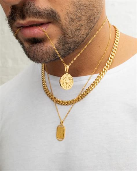 Men's Pendants - Gold & Silver Necklaces – CRAFTD London Mens Gold Chain Necklace, Mens Gold ...