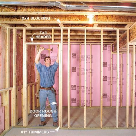 How to Finish a Basement | Framing a basement, Framing basement walls, Finishing basement