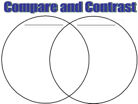 Diagram For Compare And Contrast