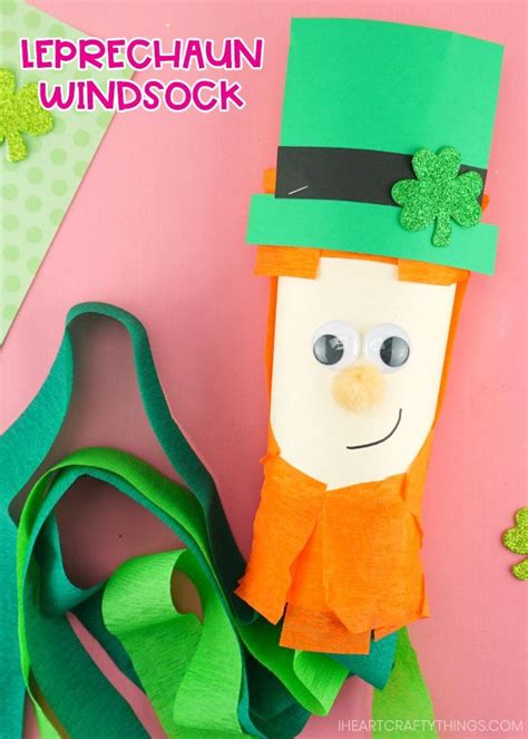 St. Patrick’s Day Windsocks | Wind sock, Craft projects for kids, Windsock craft