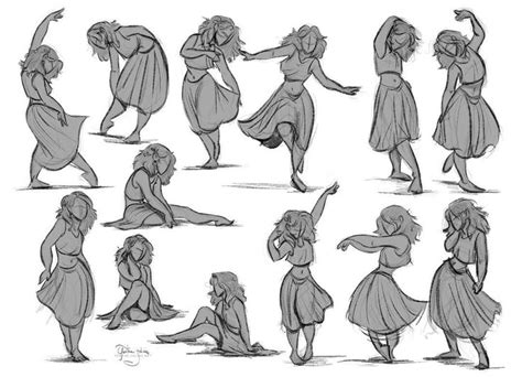 Yenthe Joline on Instagram: “Character pose sketches for fun. I drew ...