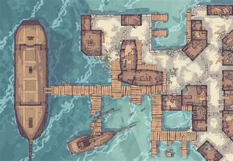 Docks of the Dead - 32x46 - Everyday - Day | 2-Minute Tabletop