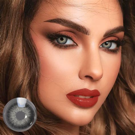 Magnificent Grey Icy Volcano Colored Contact Lenses ,Cool Grey Contact Lenses,Grey Contacts On ...