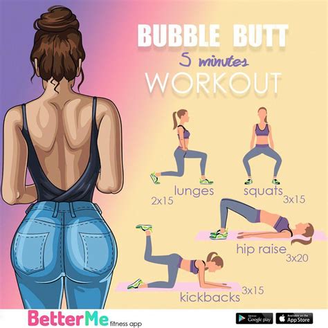 5-minute bubble butt workout! 🍑💪🏻 Via @betterme.tips 〽️ Follow @FitTuts ...