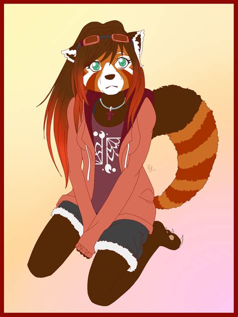 Red Panda Fursona Flat Color by 2rldesigns on DeviantArt