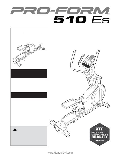 ProForm 510 Es Elliptical | English Manual