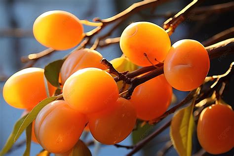 Fruit From The Fruit Tree Background, Autumn, Persimmon, Persimmon Tree ...