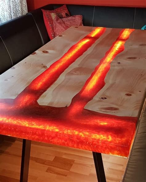 Diy wood table with epoxy