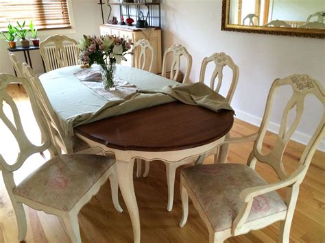 ethan allen country french dining table and chairs - holquist-kishaba99