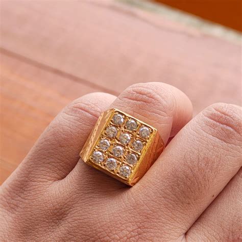 Saudi Gold ring 21k, Men's Fashion, Watches & Accessories, Jewelry on ...