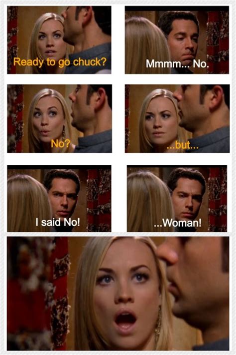 I said no woman! Chuck hahaha bad things happen when you take Morgan's advice Spy Shows, Great ...