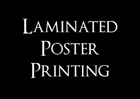 Laminated Poster Printing