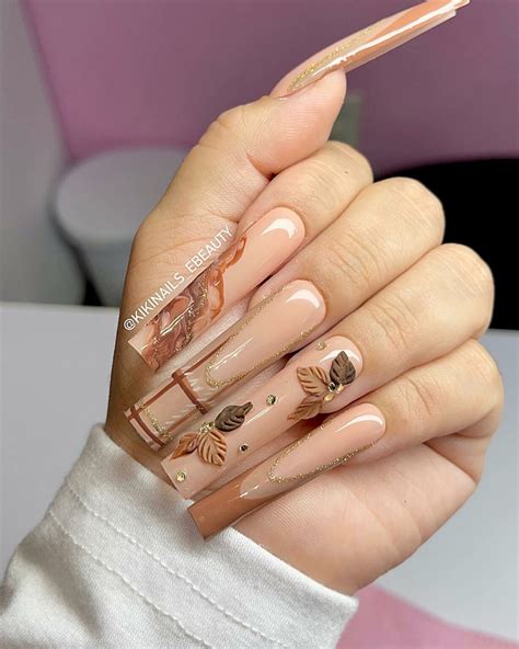 37+ Coffin Classy Fall Nails To Try This Season