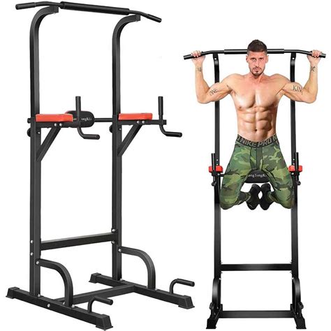 BangTong&Li Power Tower Workout Pull Up & Dip Station Adjustable Multi ...