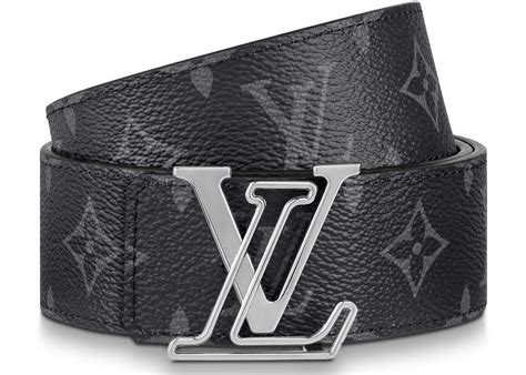 Louis Vuitton LV Line Reversible Belt Monogram Eclipse 40MM Grey/Khaki Green in Canvas/Calfskin ...