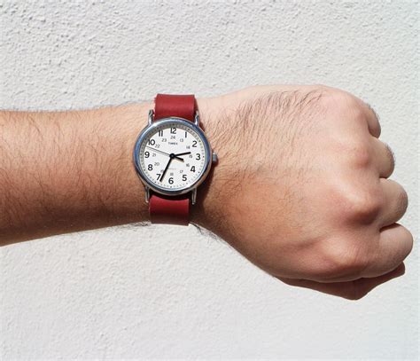 Red Leather Timex Weekender Watch Strap - Etsy