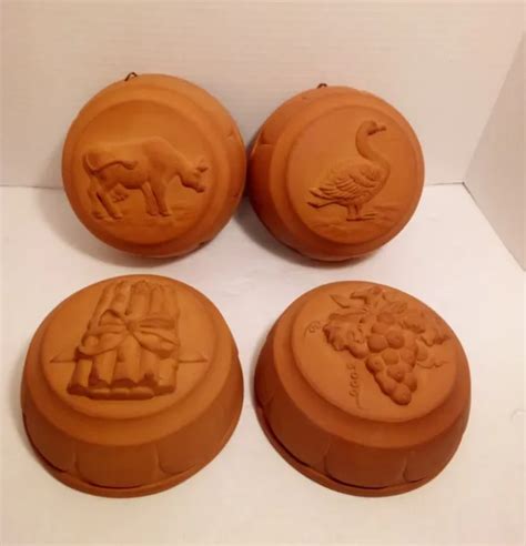 VINTAGE ROSENTHAL NETTER Terra Cotta Wall Hangings Set of 4 Japan Farm Food READ $38.99 - PicClick