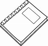 Spiral Notebook Clip Art Black And White  notebook sketch template