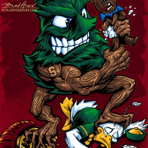 Stanford Tree Mascot T-Shirt Illustration - Flyland Designs, Freelance ...