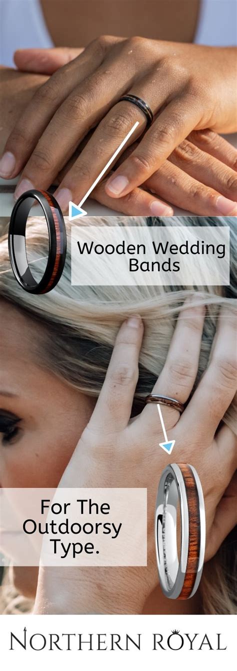 Women's Wooden Wedding Bands - For Those Who Love The Great Outdoors. | Wooden wedding bands ...